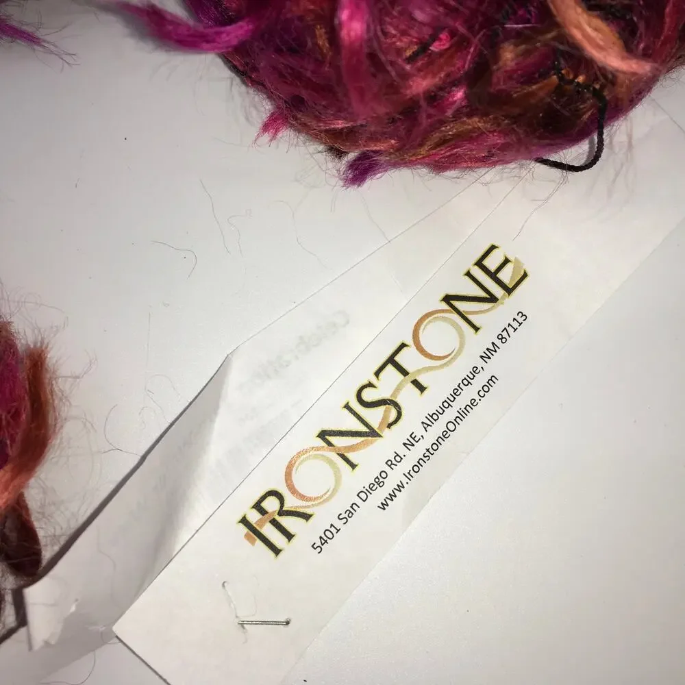Ironstone Whimsy Yarn Fairy Mohair Blend *Lot 11* Black Pink Orange Eyelash Fur